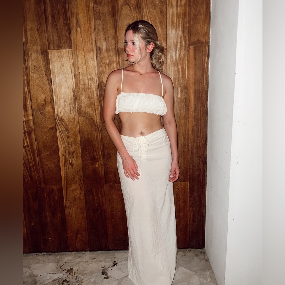 Indigo octopus- top and skirt set